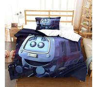 Parure De Lit Pi¿¿Ces Pour Chuggington Animated Train Impression D Housse De Couette En Microfibre Hypoallergique Avec Fermeture ¿¿Clair Single£¿