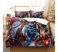 Parure De Lit Pi¿¿Ces Pour Guardians Of The Galaxy Marvel Animation Impression D Housse De Couette En Microfibre Hypoallergique Avec Fermeture ¿¿Clair