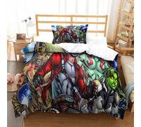 Parure De Lit Pi¿¿Ces Pour Guardians Of The Galaxy Marvel Animation Impression D Housse De Couette En Microfibre Hypoallergique Avec Fermeture ¿¿Clair