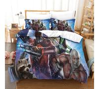 Parure De Lit Pi¿¿Ces Pour Guardians Of The Galaxy Marvel Animation Impression D Housse De Couette En Microfibre Hypoallergique Avec Fermeture ¿¿Clair