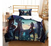 Parure De Lit Pi¿¿Ces Pour Guardians Of The Galaxy Marvel Animation Impression D Housse De Couette En Microfibre Hypoallergique Avec Fermeture ¿¿Clair