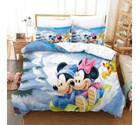 Parure De Lit Pi¿¿Ces Pour Mickey Mouse Impression D Housse De Couette En Microfibre Avec Taies Double£¿Xcm£©