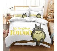 Parure De Lit Pi¿¿Ces Pour My Neighbor Chinchilla Hayao Miyazaki Animation Impression D Housse De Couette En Microfibre Hypoallergique Avec Fer