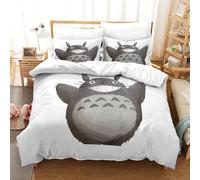 Parure De Lit Pi¿¿Ces Pour My Neighbor Chinchilla Hayao Miyazaki Animation Impression D Housse De Couette En Microfibre Hypoallergique Avec Fer