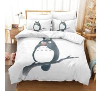 Parure De Lit Pi¿¿Ces Pour My Neighbor Chinchilla Hayao Miyazaki Animation Impression D Housse De Couette En Microfibre Hypoallergique Avec Fer