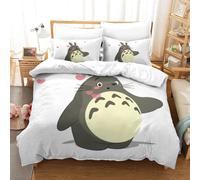 Parure De Lit Pi¿¿Ces Pour My Neighbor Chinchilla Hayao Miyazaki Animation Impression D Housse De Couette En Microfibre Hypoallergique Avec Fer