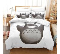 Parure De Lit Pi¿¿Ces Pour My Neighbor Chinchilla Hayao Miyazaki Animation Impression D Housse De Couette En Microfibre Hypoallergique Avec Fer