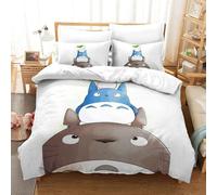 Parure De Lit Pi¿¿Ces Pour My Neighbor Chinchilla Hayao Miyazaki Animation Impression D Housse De Couette En Microfibre Hypoallergique Avec Fer