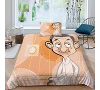 Parure De Lit Pièces Pour Mr. Bean Movie Comics Animation Impression D Housse De Couette En Microfibre Hypoallergique Avec Fermeture Éclair Si