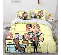 Parure De Lit Pièces Pour Mr. Bean Movie Comics Animation Impression D Housse De Couette En Microfibre Hypoallergique Avec Fermeture Éclair Ki