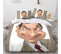 Parure De Lit Pièces Pour Mr. Bean Movie Comics Animation Impression D Housse De Couette En Microfibre Hypoallergique Avec Fermeture Éclair Ki