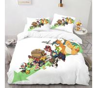 Parure De Lit Pikachu Pikachu 3d Avec Housse De Couette Et Decoration De Chambre Pour Enfants, Garcon S Et Filles, Queen Et King Size