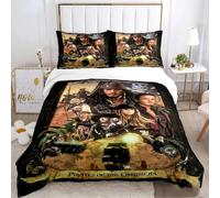 Parure De Lit Pirates Des Caraïbes, Housse De Couette, Decoration Océan, Marin, Capitaine Pirate, Aventure En Mer, Couvre-Lit Pour Enfants Et Garcon S