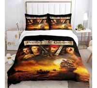 Parure De Lit Pirates Des Caraïbes, Housse De Couette, Decoration Océan, Marin, Capitaine Pirate, Aventure En Mer, Couvre-Lit Pour Enfants Et Garcon S