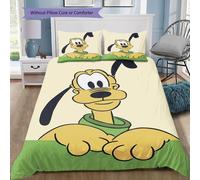 Parure De Lit Pluto - Housse De Couette Et Taies D'oreiller En Polyester À Impression Numérique, Fermeture Éclair, Ideal Pour Toutes Les Saisons - Tb02