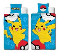 Parure de lit - POKEMON - Pikachu III - Microfibre - 1 housse de couette 140 x 200 cm + 1 taie 63 x 63 cm