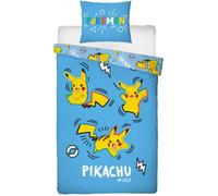 Parure de lit - POKEMON - Pikachu - Microfibre - 1 housse de couette 140 x 200 cm + 1 taie 63 x 63 cm