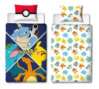 Parure de lit - POKEMON - Starter Evolution II - Microfibre - 1 housse de couette 140 x 200 cm + 1 taie 63 x 63 cm