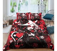 Parure De Lit Poker Pastel - Style Gothique - Couleurs Abstraites - Coups De Pinceau - Imprim¨¦ Chin¨¦ Et Vibrant - Parure De Lit D¨¦Corative Adc Avec Taies D'oreiller - King Size -