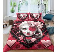 Parure De Lit Poker Pastel - Style Gothique - Couleurs Abstraites - Coups De Pinceau - Imprim¨¦ Chin¨¦ Et Vibrant - Parure De Lit D¨¦Corative Adc Avec Taies D'oreiller - King Size -