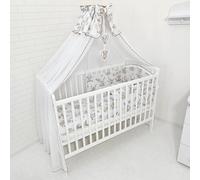 Parure de lit pour bébé 13 pièces 60 x 120 cm Safari gris