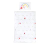 Parure de lit bébé et enfant en coton 2 pièces peppa pig blanc imprimé peppa pig 100X135 40X60