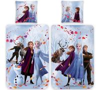 'Parure de lit pour enfant en flanelle Frozen - La Reine des Neiges 135 x 200 cm + 80 x 80 cm - Motif "Sven neuf & Emballage d'origine - Anna Elsa Olaf et Sven Kristoff flanelle - Doux pour sangle