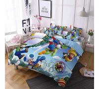 Parure De Lit Pour Enfant Super Mario Odyssey, Housse De Couette, Couvre-Lit Dessin Anime, Avec Taie D'oreiller Et Fermeture Éclair Souple.