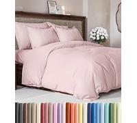 Parure de lit pour très grand lit californien - Housse de couette extra douce de 264,2 x 248,9 cm avec 2 taies d'oreiller - Entretien facile et ne se décolore pas - Housse de couette avec fermetures