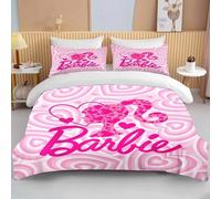 Parure De Lit Princesse Barbie Rose, Housse De Couette Douce Barbie Pour Filles, Housse De Couette Moderne Au Motif Dessin Anime