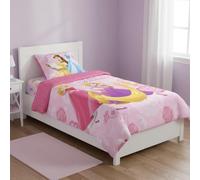 Parure de Lit Princesse Disney, Housse de Couette Disney Réversible avec Taie d'oreiller, 2 Pièces (140x200 cm + 63x63 cm), 1 Personne (Housse de Couette Princesse)