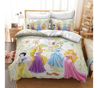 Parure De Lit Princesses Avec Impression Num¿¿Rique D En Microfibre Motif Dessin Anim¿¿ Bella Cendrillon Raiponce Princesse Pour Fille (, Super