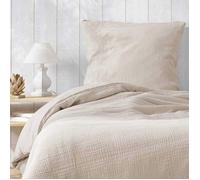 Parure de lit - PROMO LINGE - Alia - Gaze de coton - 200 x 140 cm - Sable