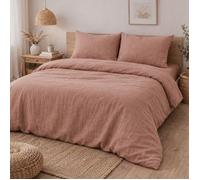 Parure de lit - PROMO LINGE - Alia - Gaze de coton - 260x240cm - Rose