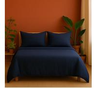 Parure de lit - PROMO LINGE - Gaze de coton - 240 x 220 cm - bleu