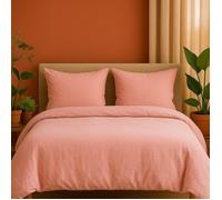 Parure de lit - PROMO LINGE - Gaze de coton - 240 x 220 cm - Rose