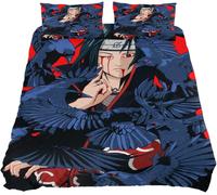 Parure De Lit Queen Size Lalks Kpoybiay - Parure De Lit Anime Ninja Avec 1 Couette + 2 Taies D'oreiller, Microfibre Ultra Douce, Entretien Facile, Décoration De Chambre Parfaite
