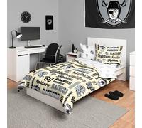 Parure de lit r tro NFL FOCO Las Vegas Raiders, ensemble de literie 5 pi ces pour lit double