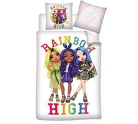 Aymax Parure de lit Rainbow High réversible Housse de couette 140x200 cm + Taie d'oreiller 63x63 cm