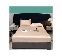 Parure de lit réglable en satin pour matelas de 90, 120, 150, 180, 200 cm, super doux et soyeux pour matelas jusqu'à 30 cm, rose foncé, A 120 x 200 cm + taie d'oreiller 48 x 74 cm