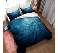 Parure De Lit Réversible 2 Personnes Avec Housse De Couette 220 X 240 Cm + 2 Taies D'oreiller 65 X 65 Cm Pour Adolescente Hatsune Miku Digital Cyan