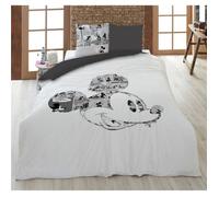Parure de lit réversible - AYMAX - Disney - Mickey Mouse - 135x200 cm - Rouge, Gris foncé