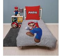Parure de lit réversible - MARIO BROS - Mario et Luigi - Microfibre - 1 housse de couette 140 x 200 cm + 1 taie 63 x 63 cm