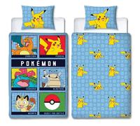 Parure de lit réversible - POKEMON - Battle - Microfibre - 1 housse de couette 140 x 200 cm + 1 taie 63 x 63 cm