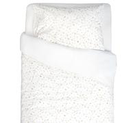 Parure de lit housse de couette et taie d'oreiller sidonia sidonia, beige, écru, blanc 80X120