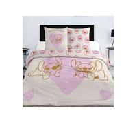 Parure de lit rose 240x220 cm coton polyester - GENERIQUE