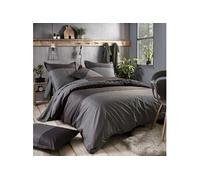 Parure de lit satin de coton Enzo Noir 140x200 cm - Tradilinge