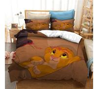 Parure De Lit Simba Et Le Roi Lion, Housse De Couette Et Taie D'oreiller, Motif Dessin Anime, Pour Garcon Et Fille, Jolie Housse De Couette, Cadeau Idéal Pour La Maison Ou La Chambre À Coucher