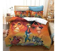 Parure De Lit Simba Et Le Roi Lion, Housse De Couette Et Taie D'oreiller, Motif Dessin Anime, Pour Garcon Et Fille, Jolie Housse De Couette, Cadeau Idéal Pour La Maison Ou La Chambre À Coucher