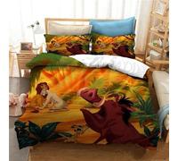 Parure De Lit Simba Et Le Roi Lion, Housse De Couette Et Taie D'oreiller, Motif Dessin Anime, Pour Garcon Et Fille, Jolie Housse De Couette, Cadeau Idéal Pour La Maison Ou La Chambre À Coucher